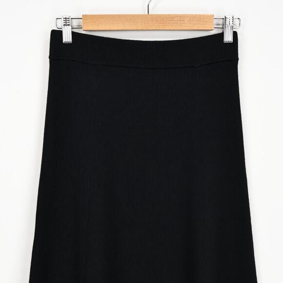 NWT Madewell Merino Wool Blend Pull-On Maxi Sweater Skirt True Black Size Small - Picture 7 of 11